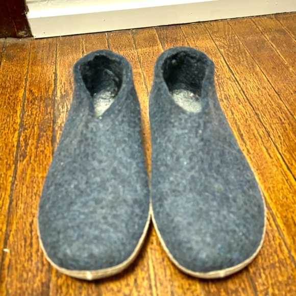 Unisex Glerups, Blue Wool Slippers - Picture 2 of 6